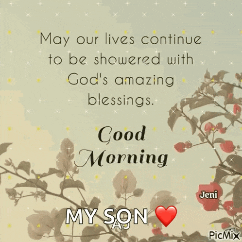 may our lives continue to be showered with god 's amazing blessings .