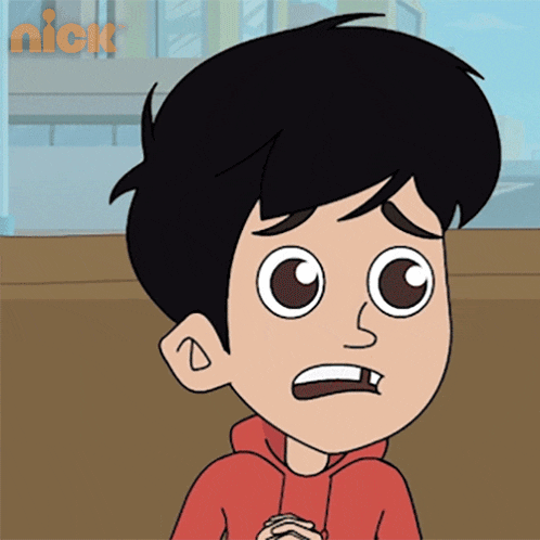 a cartoon of a boy with the word nick on the bottom right