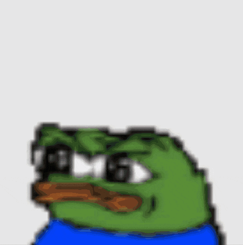 a frog is sitting at a bus stop with a yellow sign that says get on