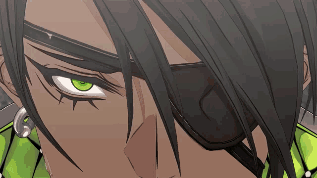 a close up of a person 's eyes with green eyes