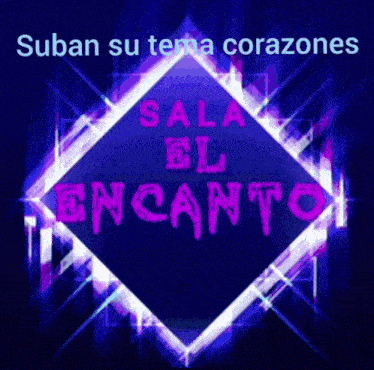 a neon sign that says sala el encanto