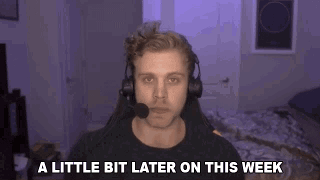 a man wearing headphones and a microphone says a little bit later on this week .