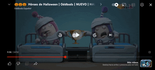 two oddbods are holding a trophy in a hospital bed