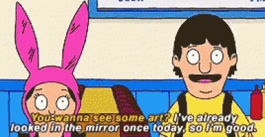 bob 's burgers characters bob and louise are talking to each other