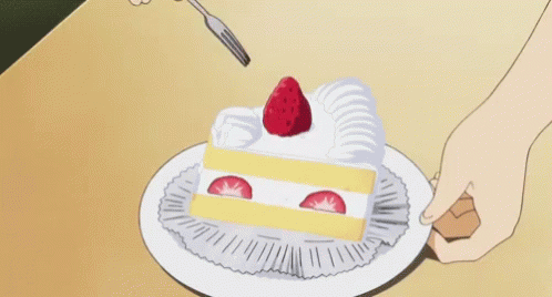 Cake Strawberry GIF - Cake Strawberry Slice GIFs