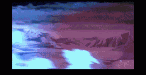 a computer screen shows a painting of a landscape