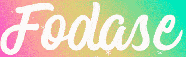 the word fodase is on a rainbow background