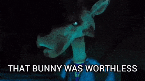 a picture of a rabbit with the words which is very hard to read