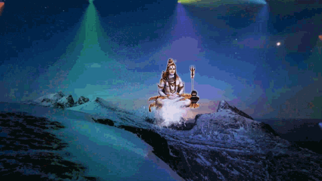 Lord Shiva Snow GIF - Lord Shiva Snow Lights GIFs