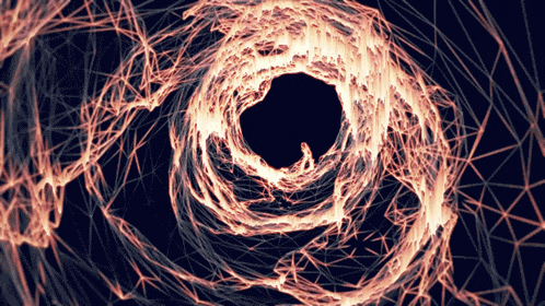 a computer generated image of a swirl with a black background