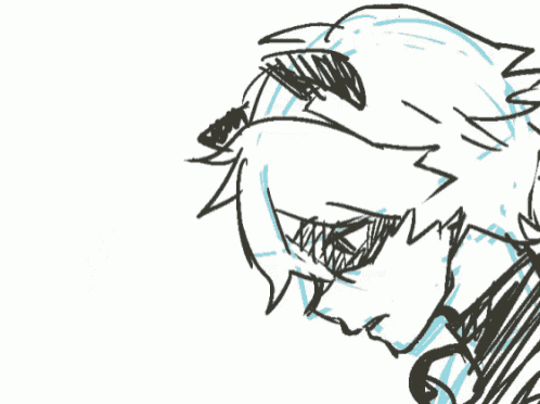a black and white drawing of a person with a shark 's mouth open