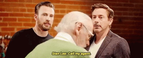 Stan Lee Call My Agent GIF - Stan Lee Call My Agent Chris Evans GIFs