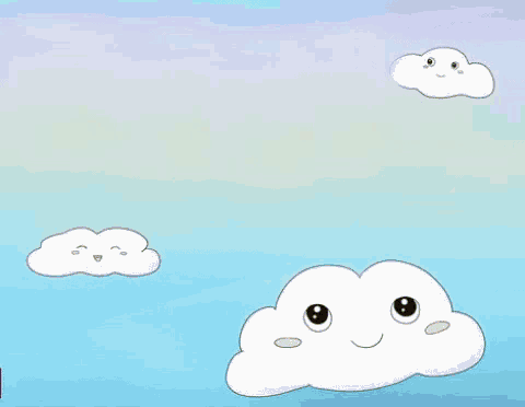 a girl is holding a pink heart shaped balloon while flying over a cloud