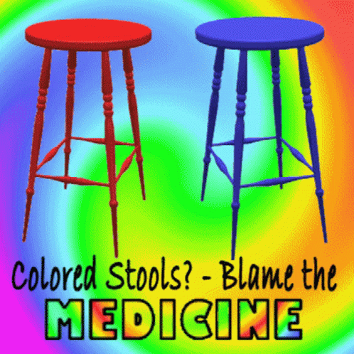 Colored Stools Coloured Stools GIF - Colored Stools Coloured Stools Blame The Medicine GIFs