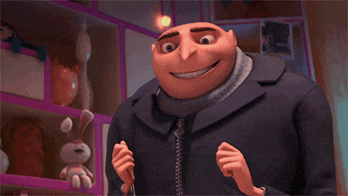 a close up of a cartoon character 's face with a surprised expression .