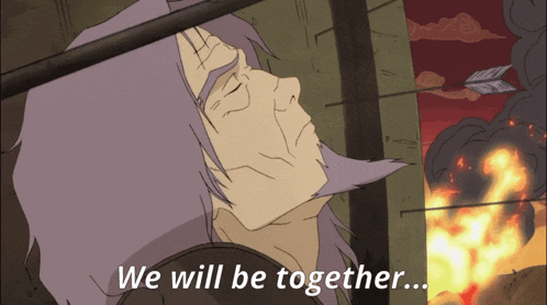 a drawing of a man with the words we will be together