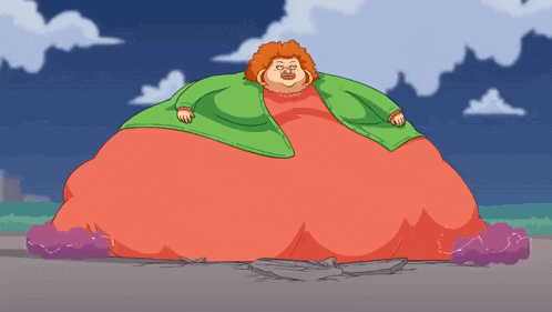 a cartoon drawing of a woman with a green jacket