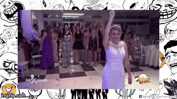 a bride is throwing her bouquet of flowers in the air
