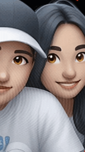 a man and a woman are smiling for the camera