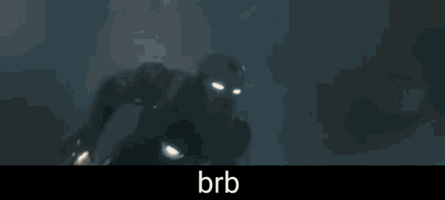 a blurry picture of a person flying in the air with the word brb below it