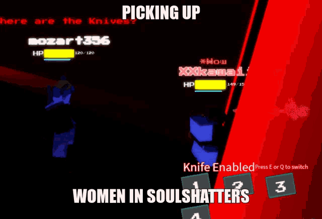 a screenshot of a video game that says picking up
