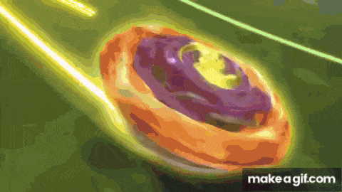 a picture of a spinning top that says make a gif.com on it
