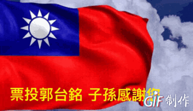 a red blue and white flag with a white sun on it