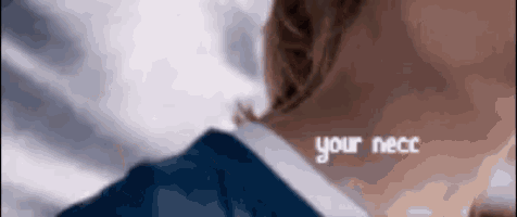 a close up of a person 's neck with the words " your nect " above it