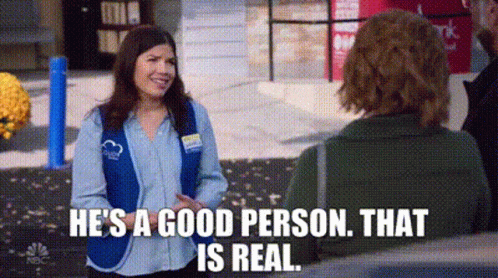 Superstore Amy Sosa GIF - Superstore Amy Sosa Hes A Good Person GIFs