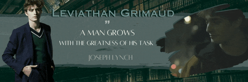 a poster for leviathan grimaud shows a man in a suit