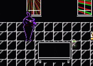 a computer screen shows a lightning bolt coming from a window