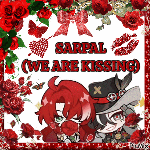 a greeting card that says sarpal ( we are kissing ) on it