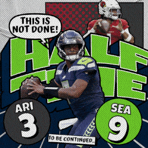 an advertisement for ari 3 and sea 9 with a football player