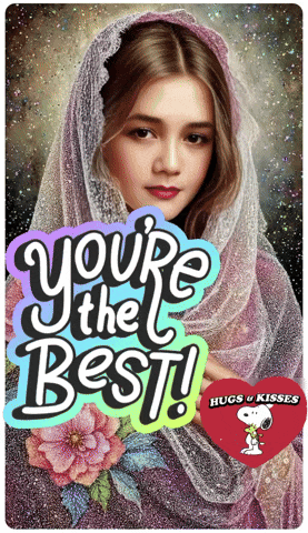 a picture of a woman with the words " you 're the best " above her