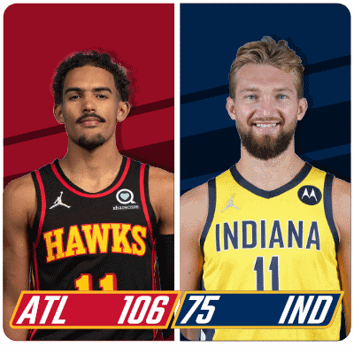 Atlanta Hawks (106) Vs. Indiana Pacers (75) Third-fourth Period Break GIF