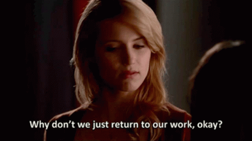 Glee Quinn Fabray GIF - Glee Quinn Fabray Why Dont We Just Return To Our Work Okay GIFs