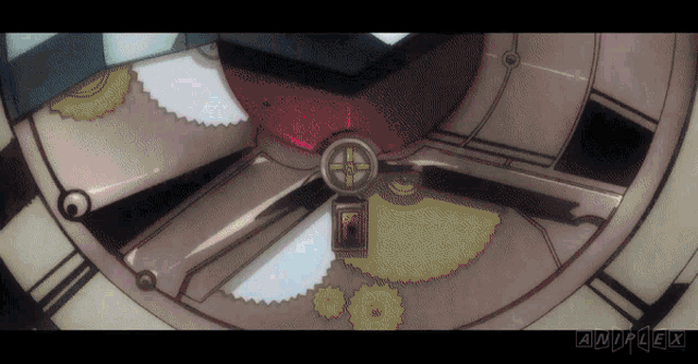 a close up of a clock face with the word animex on the bottom
