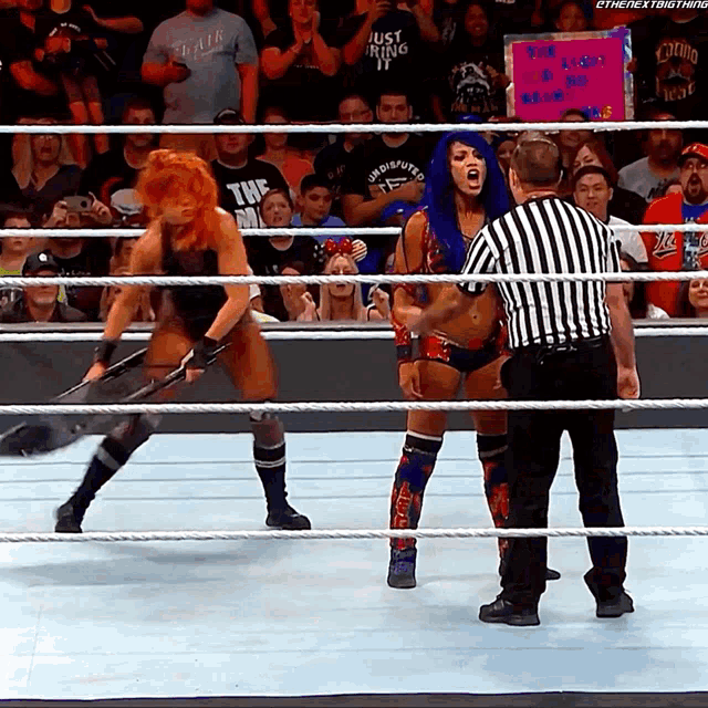 Becky Lynch Steel Chair GIF