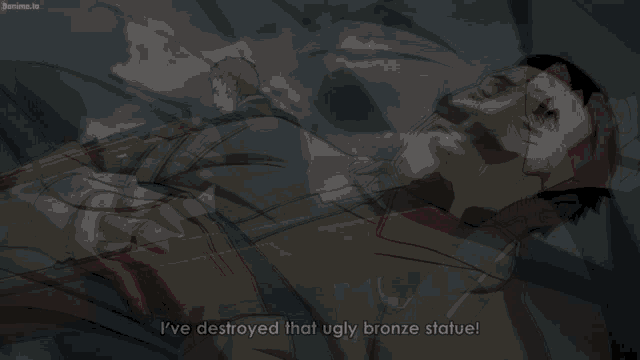 a man is looking out of a window with his arms outstretched and the words soanime.tv visible in the corner