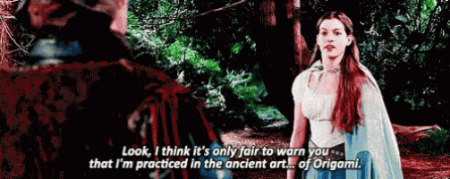 a woman is talking to a man in a forest and says look i think it 's only fair to warn you that