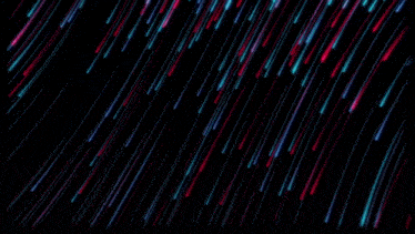 a row of colorful lines moving in a diagonal pattern on a black background .