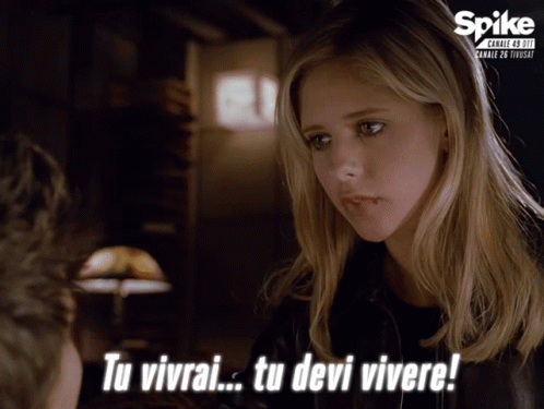 Buffy Sarah Michelle Gellar GIF - Buffy Sarah Michelle Gellar Spike Tv Italia GIFs