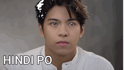 a close up of a man 's face with the words hindi po written below him