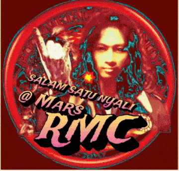 a rmc logo with a picture of a man