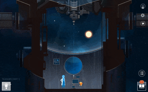a screenshot of a video game shows a man and a boy