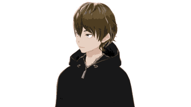 a 3d model of a person with a hoodie on