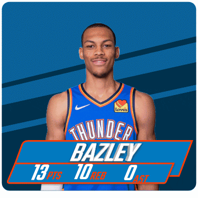 a picture of a basketball player with the name bazley