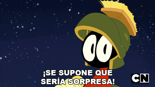 marvin the martian is giving a thumbs up in spanish