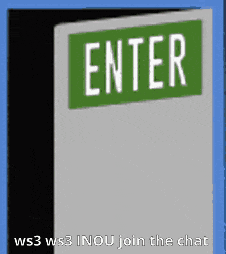 a sign that says enter on it in white letters