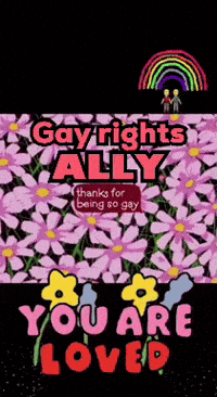 a poster that says ' gay rights ally ' on it